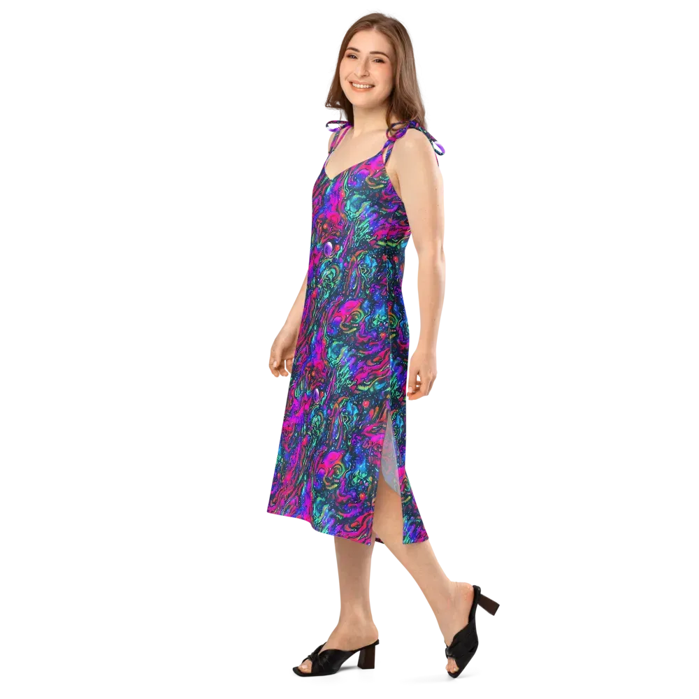Cosmic Colorstorm on Slip Dress — Left Front
