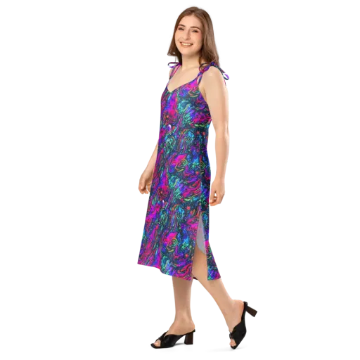 Cosmic Colorstorm on a Slip Dress