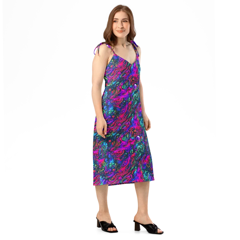 Cosmic Colorstorm on Slip Dress — Right Front