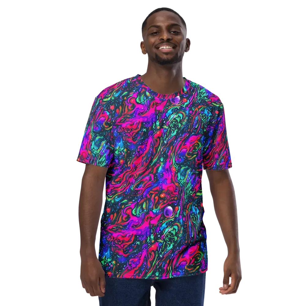 Cosmic Colorstorm on Men's Crew Neck T-Shirt — Front