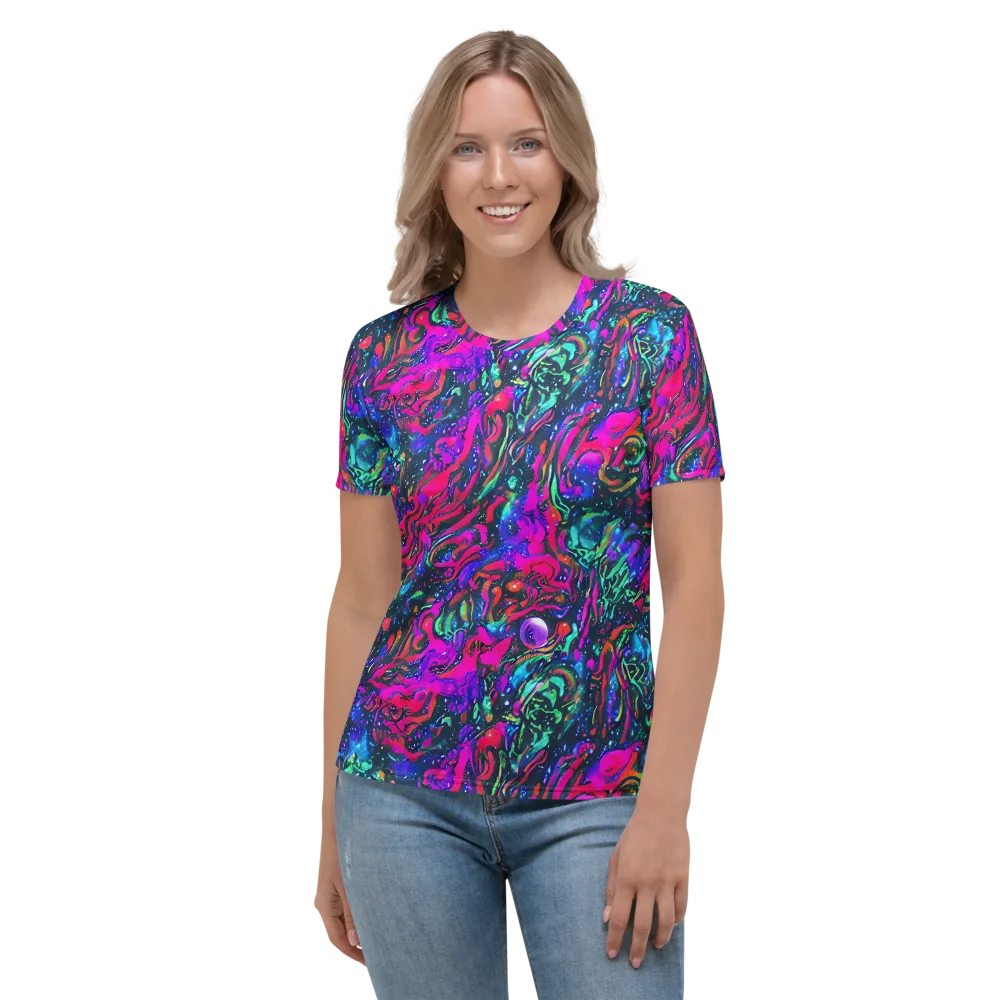 Cosmic Colorstorm on Women's Crew Neck T-Shirt — Front