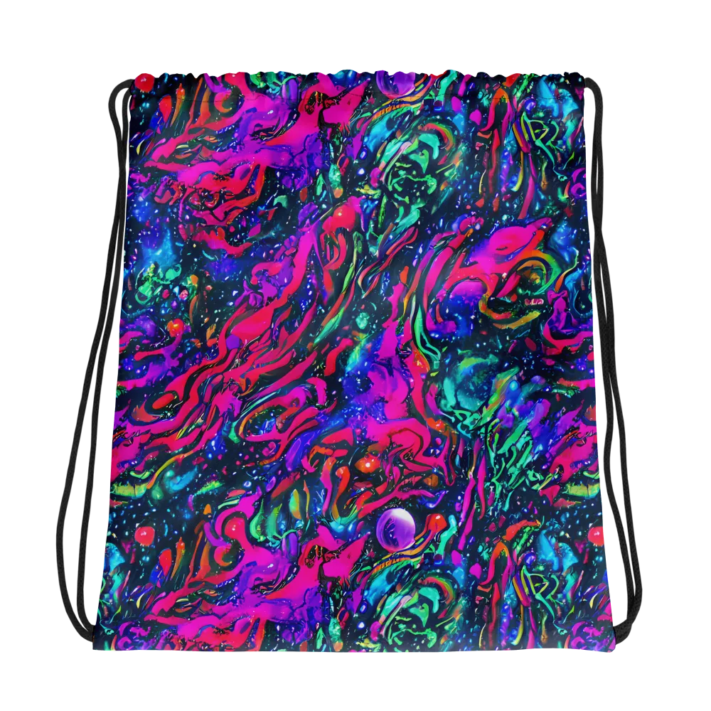 Cosmic Colorstorm on Drawstring Bag — Photo