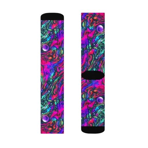 Cosmic Colorstorm on a Socks