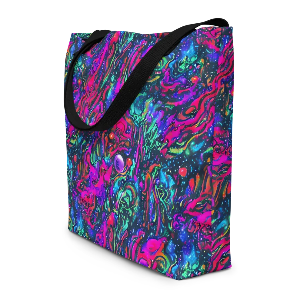 Cosmic Colorstorm on Large Tote Bag W/ Pocket — Front