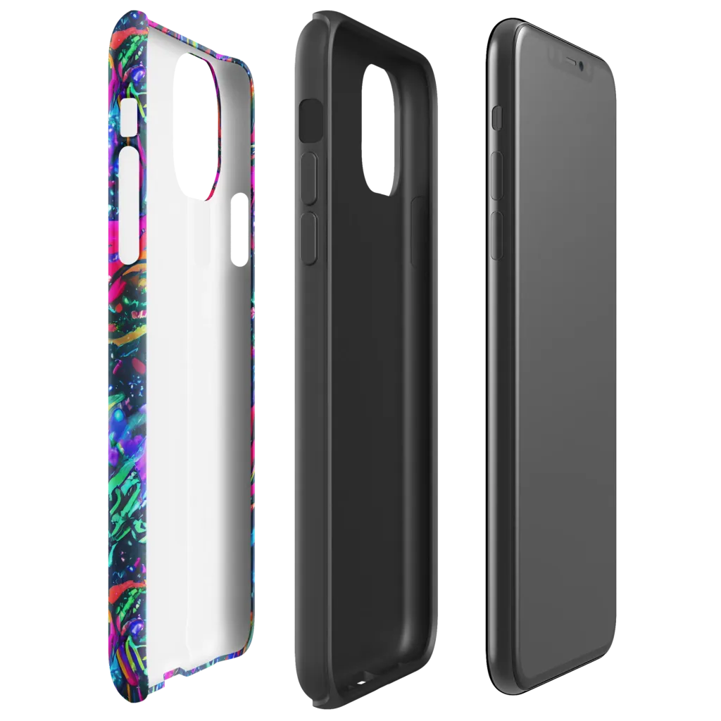Cosmic Colorstorm on Tough Case for iPhone® — Right