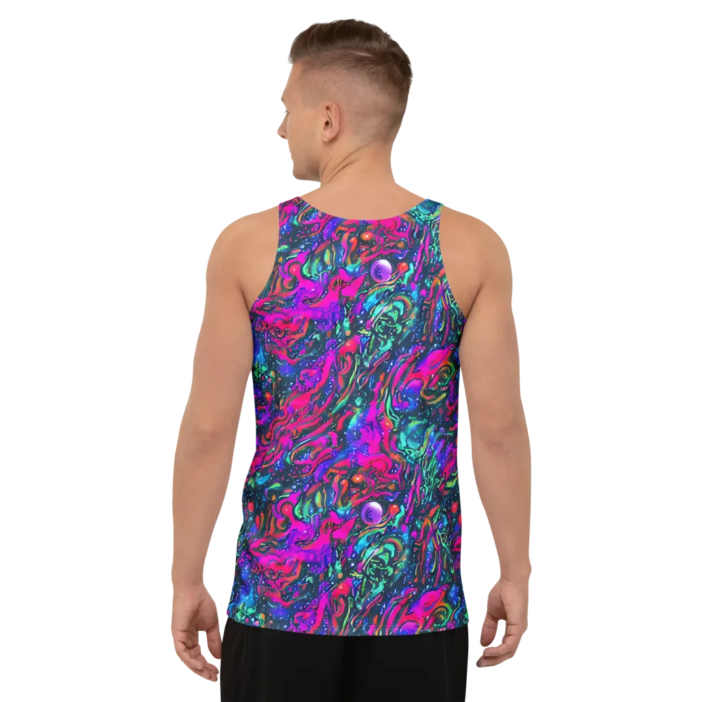 Cosmic Colorstorm on Men's Tank Top — Back
