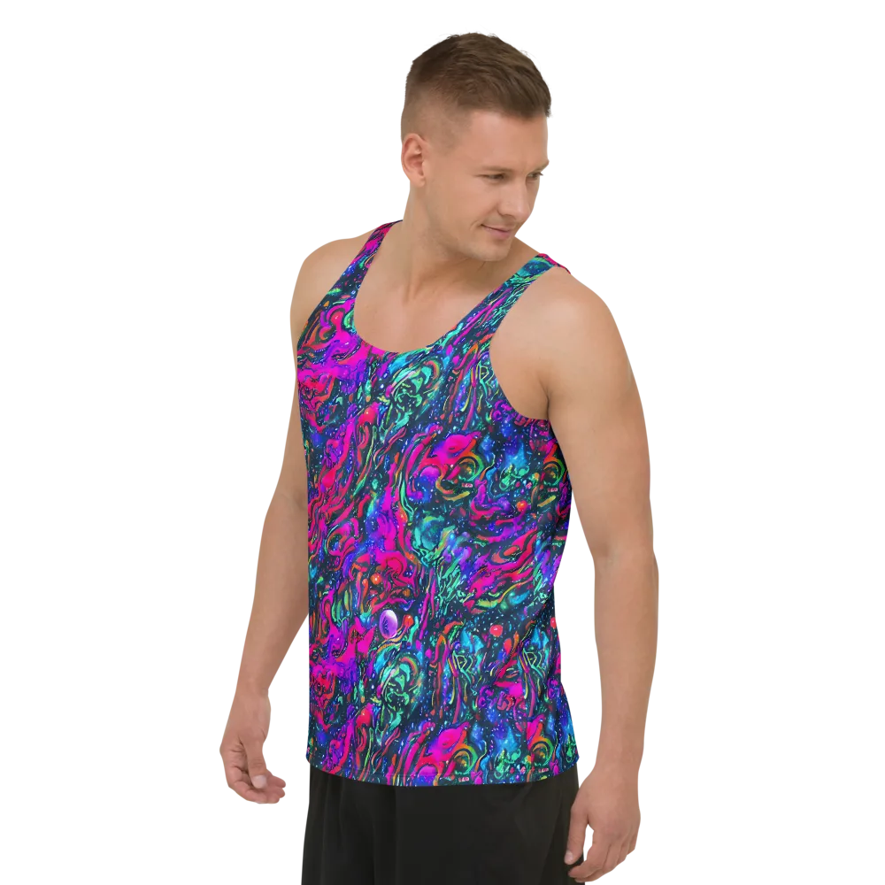 Cosmic Colorstorm on Men's Tank Top — Left Front