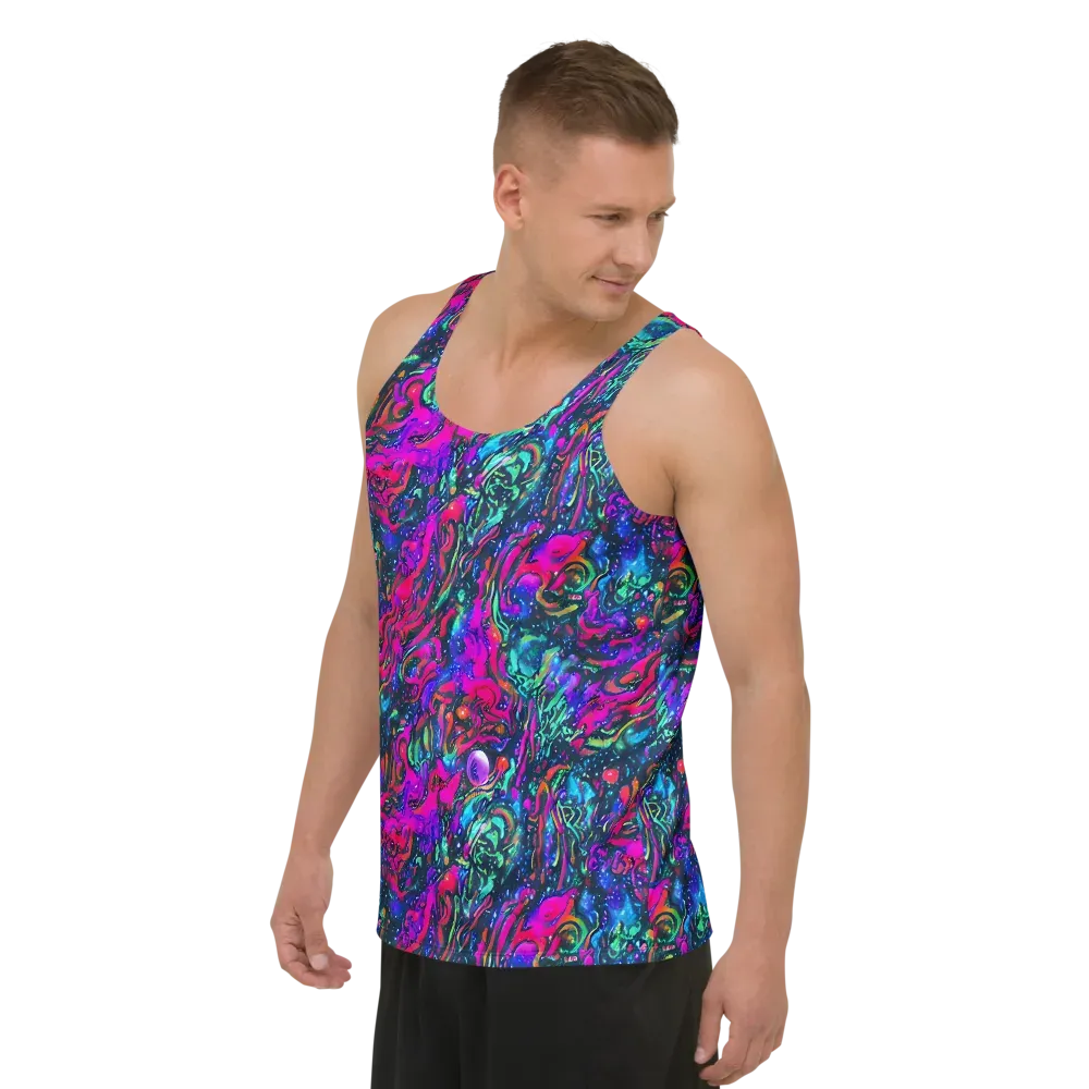 Cosmic Colorstorm on Men's Tank Top — Left Front