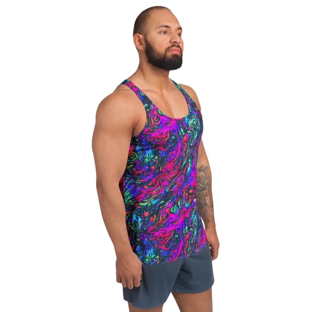 Cosmic Colorstorm on Men's Tank Top — Right Front