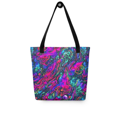Cosmic Colorstorm on a Tote Bag