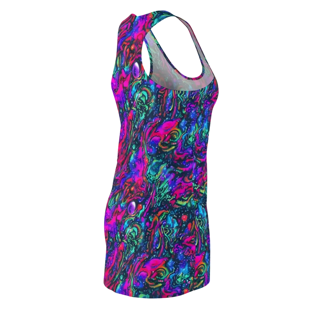 Cosmic Colorstorm on Racerback Dress — Back Side