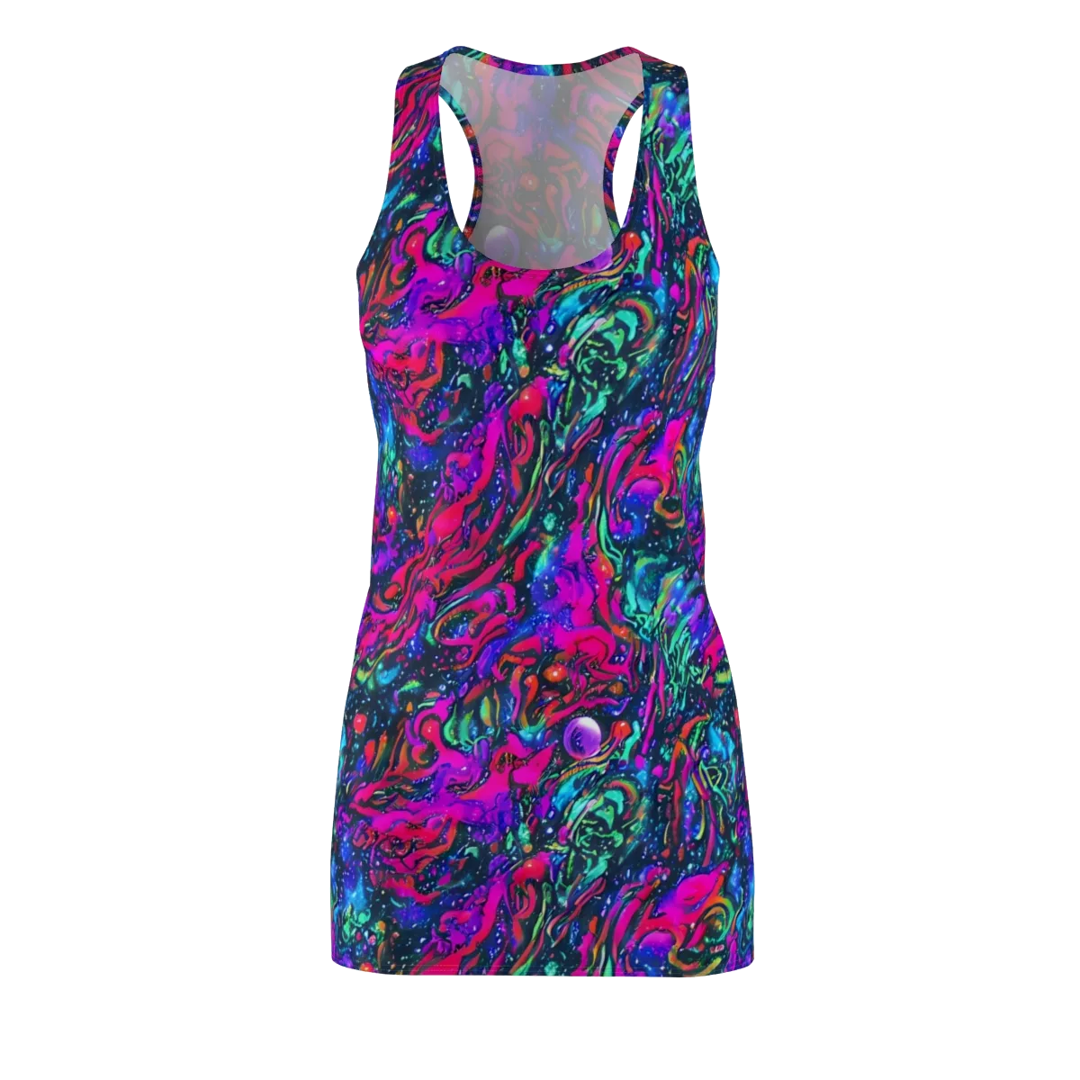 Cosmic Colorstorm on Racerback Dress — Front