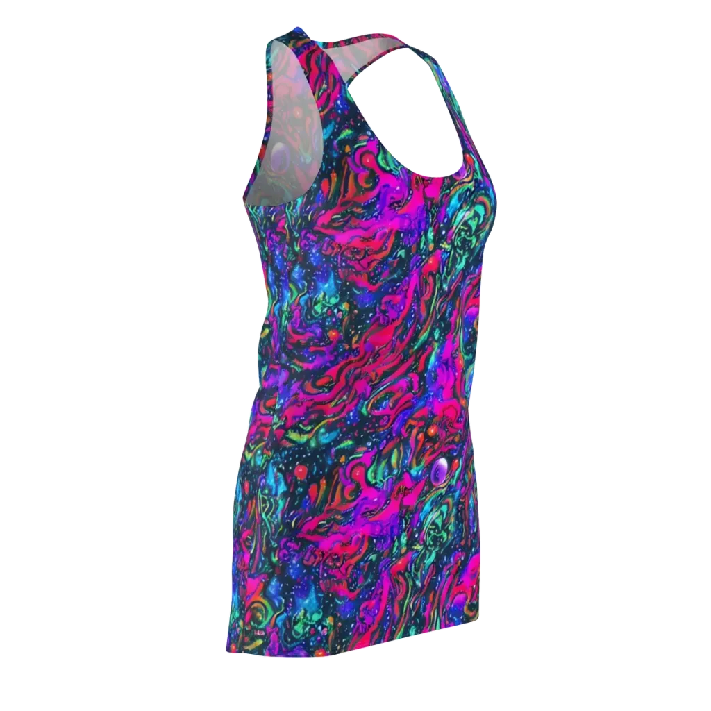 Cosmic Colorstorm on Racerback Dress — Front Side