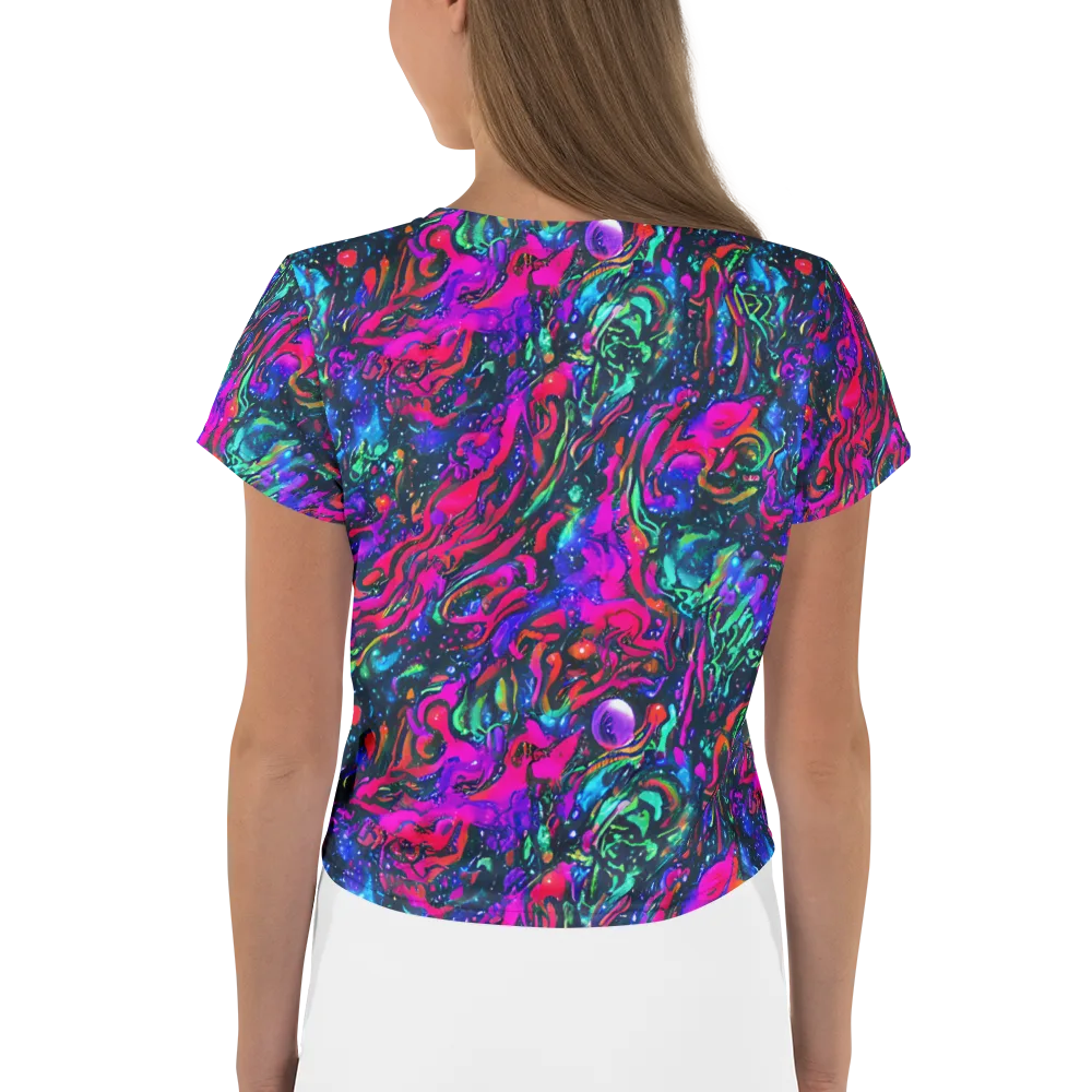 Cosmic Colorstorm on Crop Tee — Back