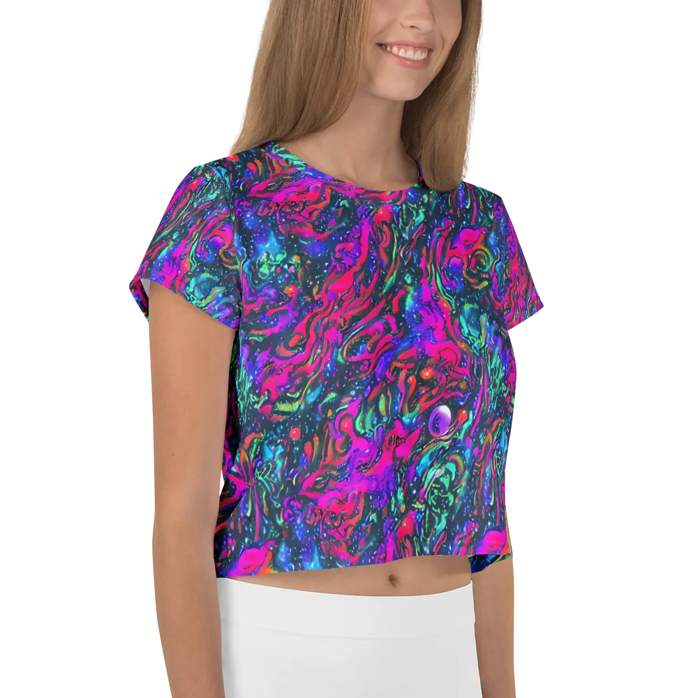 Cosmic Colorstorm on Crop Tee — Right