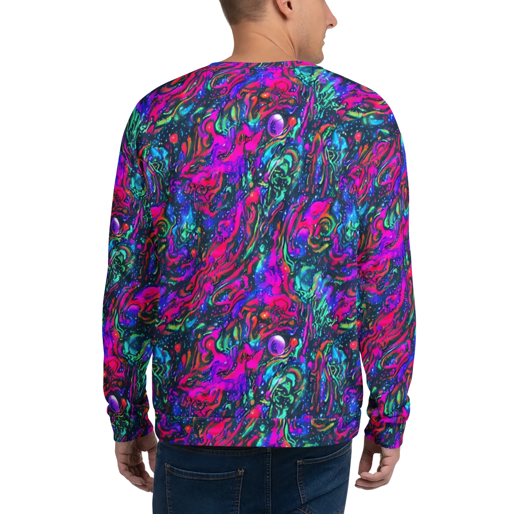 Cosmic Colorstorm on Sweatshirt — Back