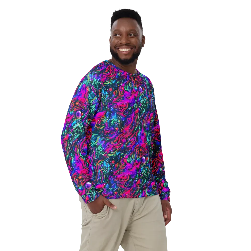 Cosmic Colorstorm on Sweatshirt — Front