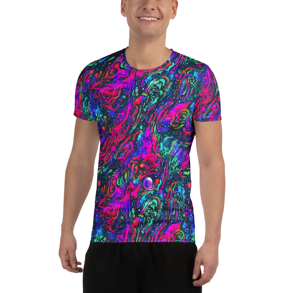 Cosmic Colorstorm on Men's Athletic T-Shirt — Front