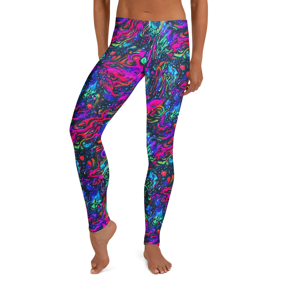 Cosmic Colorstorm on Leggings — Front