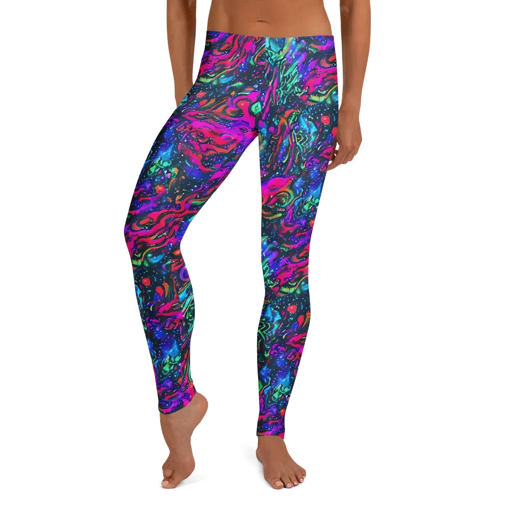 Cosmic Colorstorm on Leggings — Front