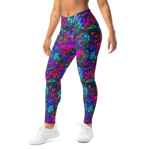 Cosmic Colorstorm on a Leggings