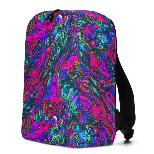 Cosmic Colorstorm on a Minimalist Backpack