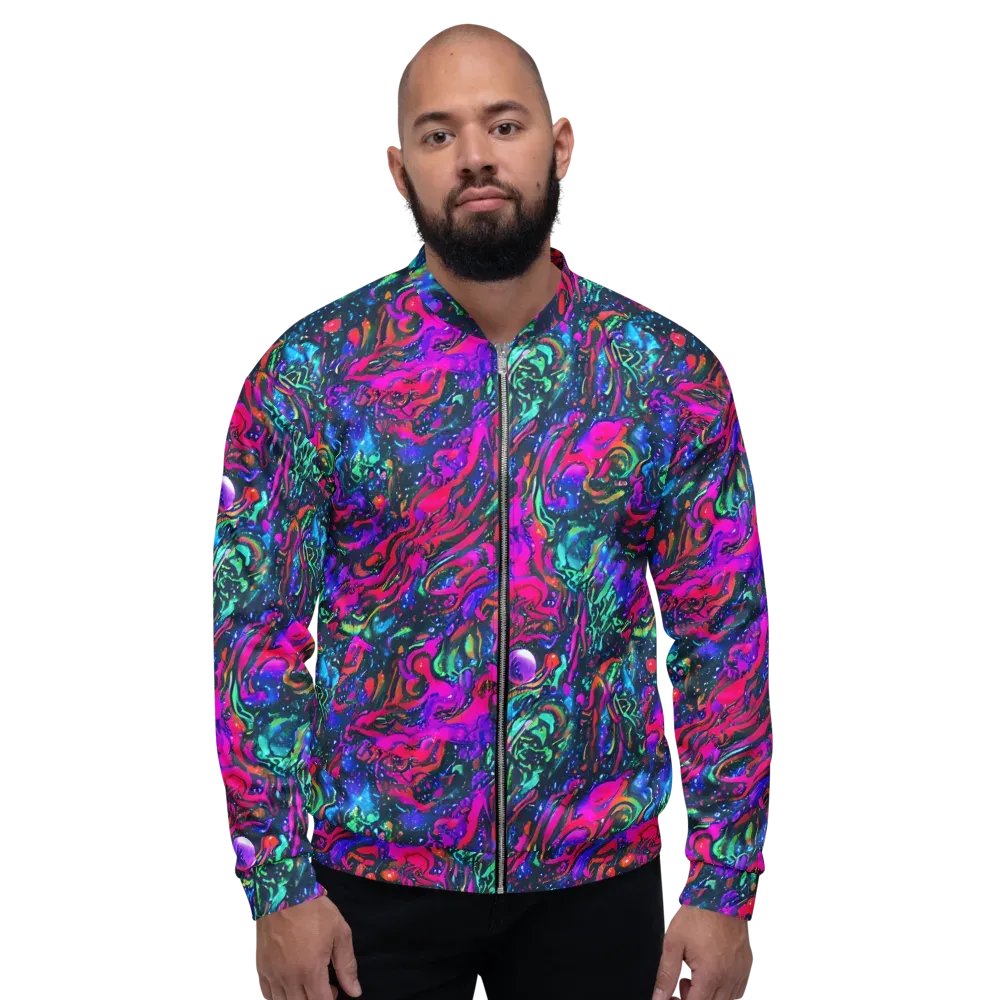 Cosmic Colorstorm on Bomber Jacket — Front