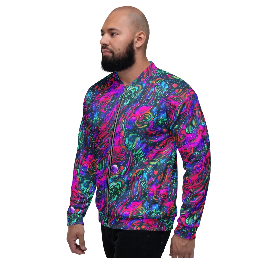 Cosmic Colorstorm on Bomber Jacket — Left