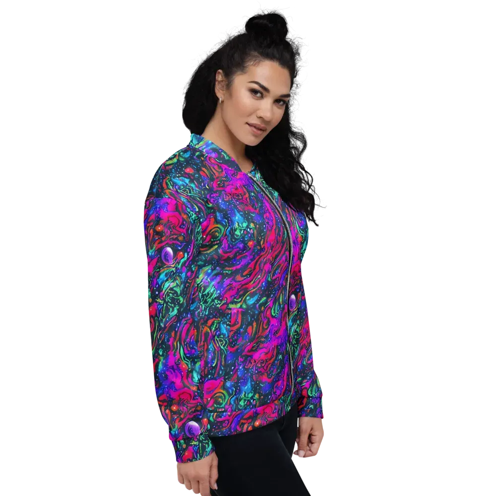 Cosmic Colorstorm on Bomber Jacket — Right