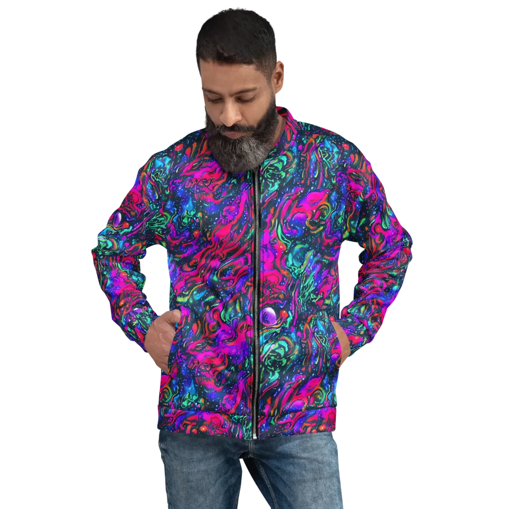 Cosmic Colorstorm on Bomber Jacket — Front