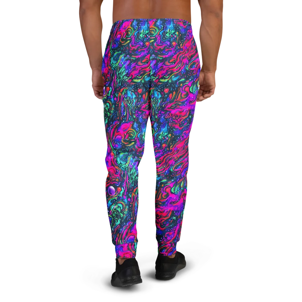 Cosmic Colorstorm on Men's Joggers — Back