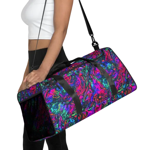 Cosmic Colorstorm on a Duffle Bag