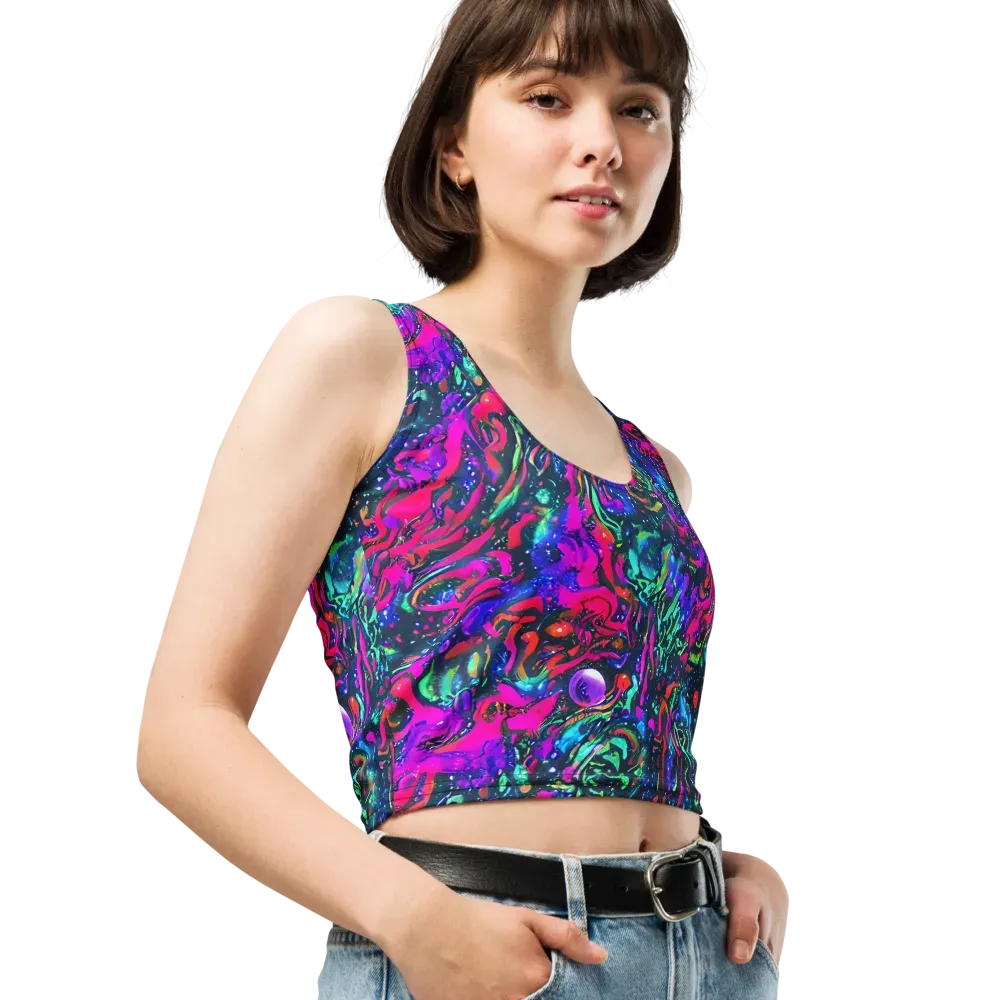 Cosmic Colorstorm on Crop Top — Right Front