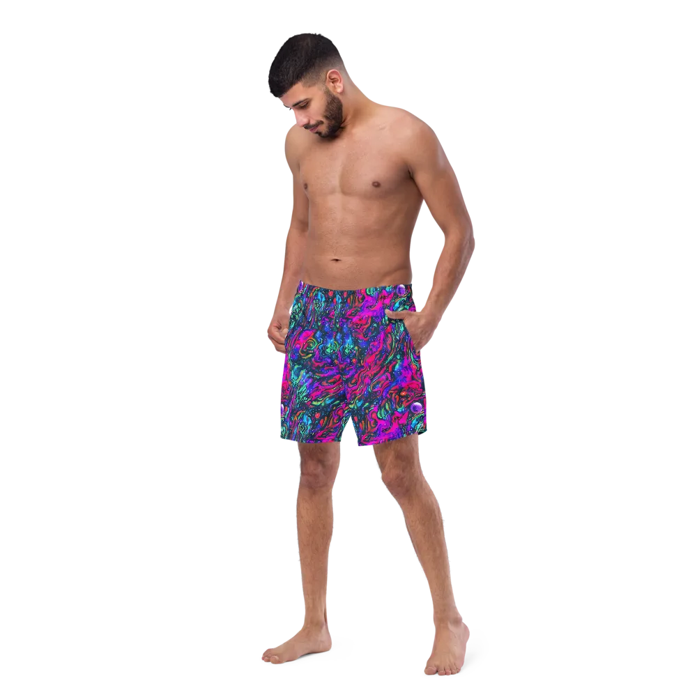 Cosmic Colorstorm on Swim Trunks — Left Front