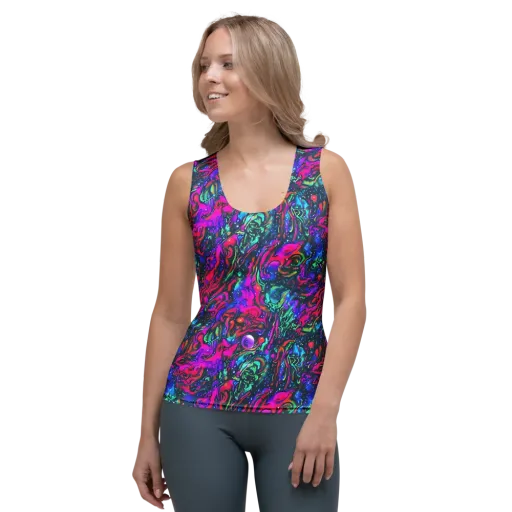 Cosmic Colorstorm on a Women's Tank Top