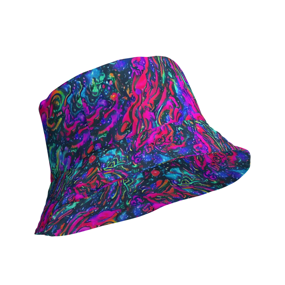 Cosmic Colorstorm on Reversible Bucket Hat — Product details Outside