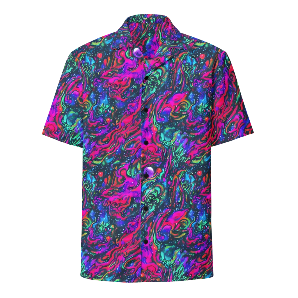 Cosmic Colorstorm on Button Shirt — Front