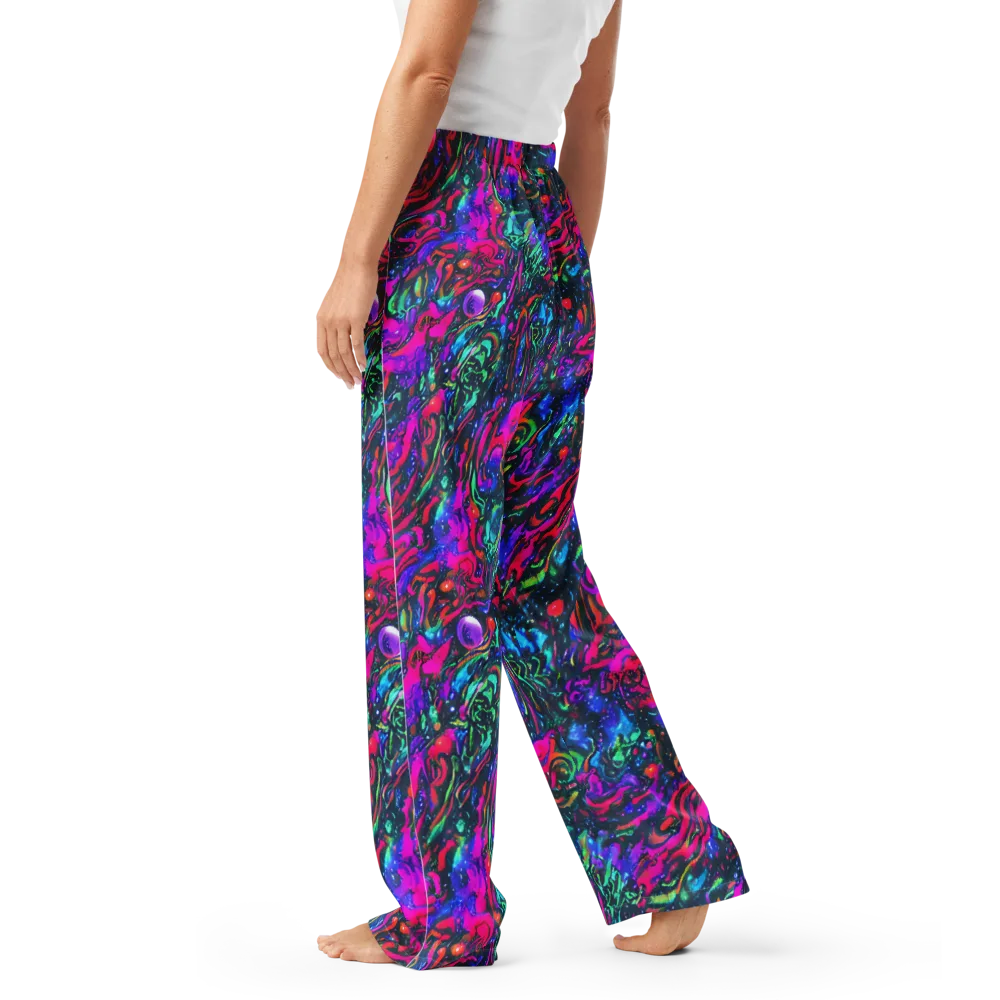 Cosmic Colorstorm on Women's Pajama Pants — Left