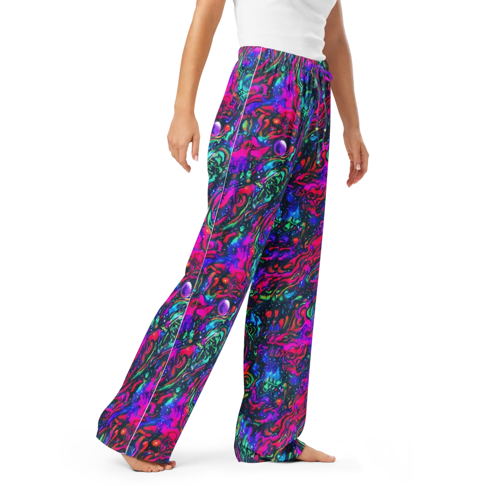 Cosmic Colorstorm on Women's Pajama Pants — Right Front