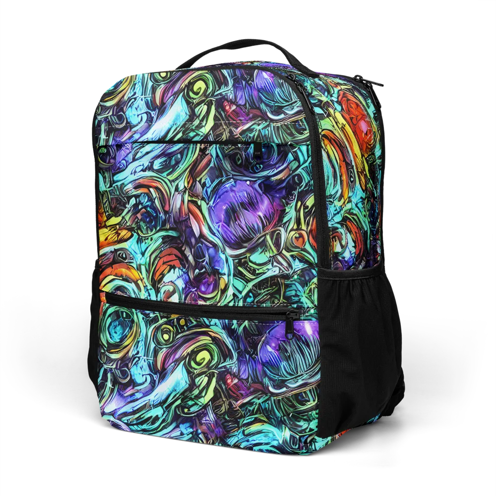 Iridescent Chaos on Utility Backpack — Left Front
