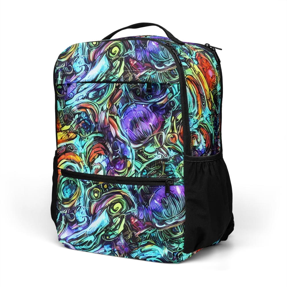 Iridescent Chaos on Utility Backpack — Left Front