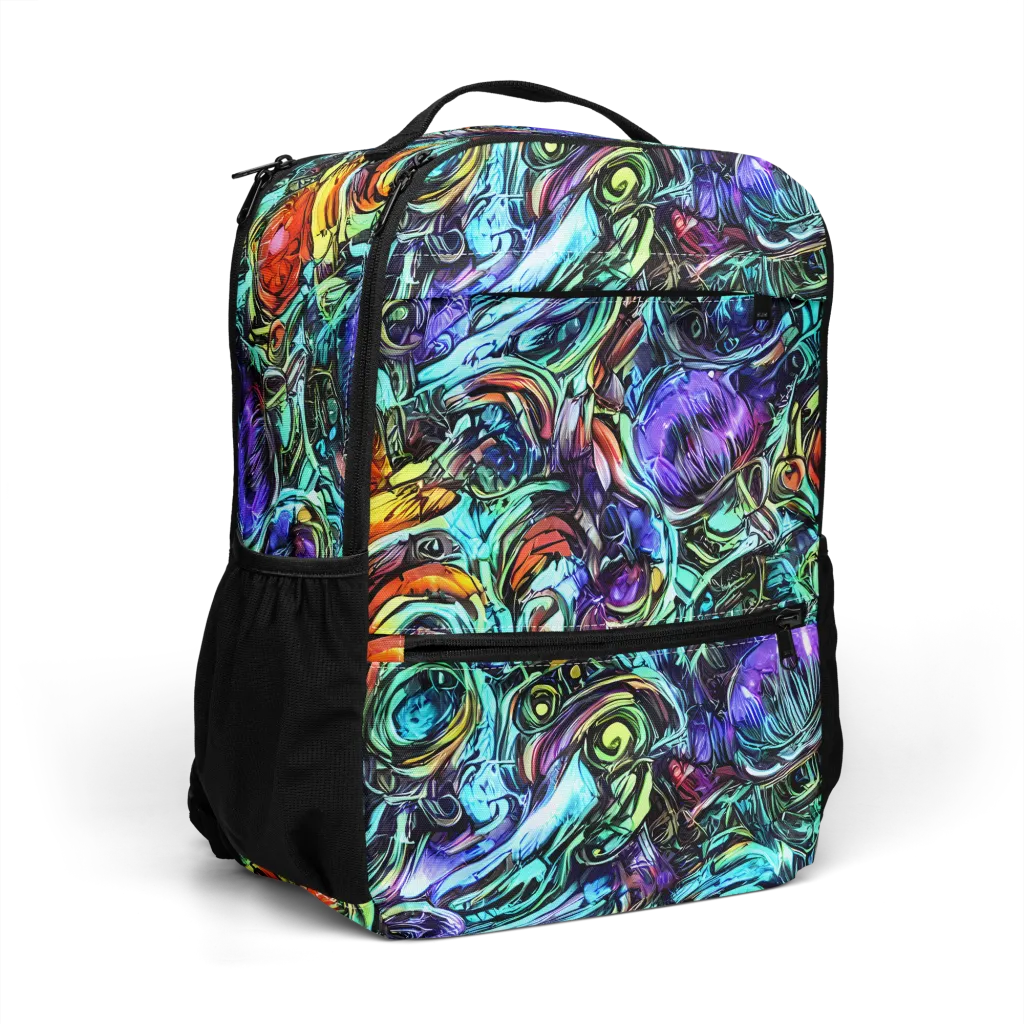 Iridescent Chaos on Utility Backpack — Right Front