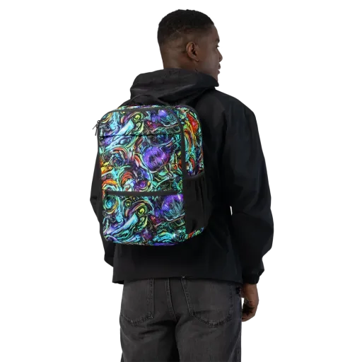 Iridescent Chaos on a Utility Backpack