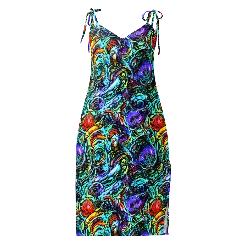 Iridescent Chaos on Slip Dress — Front