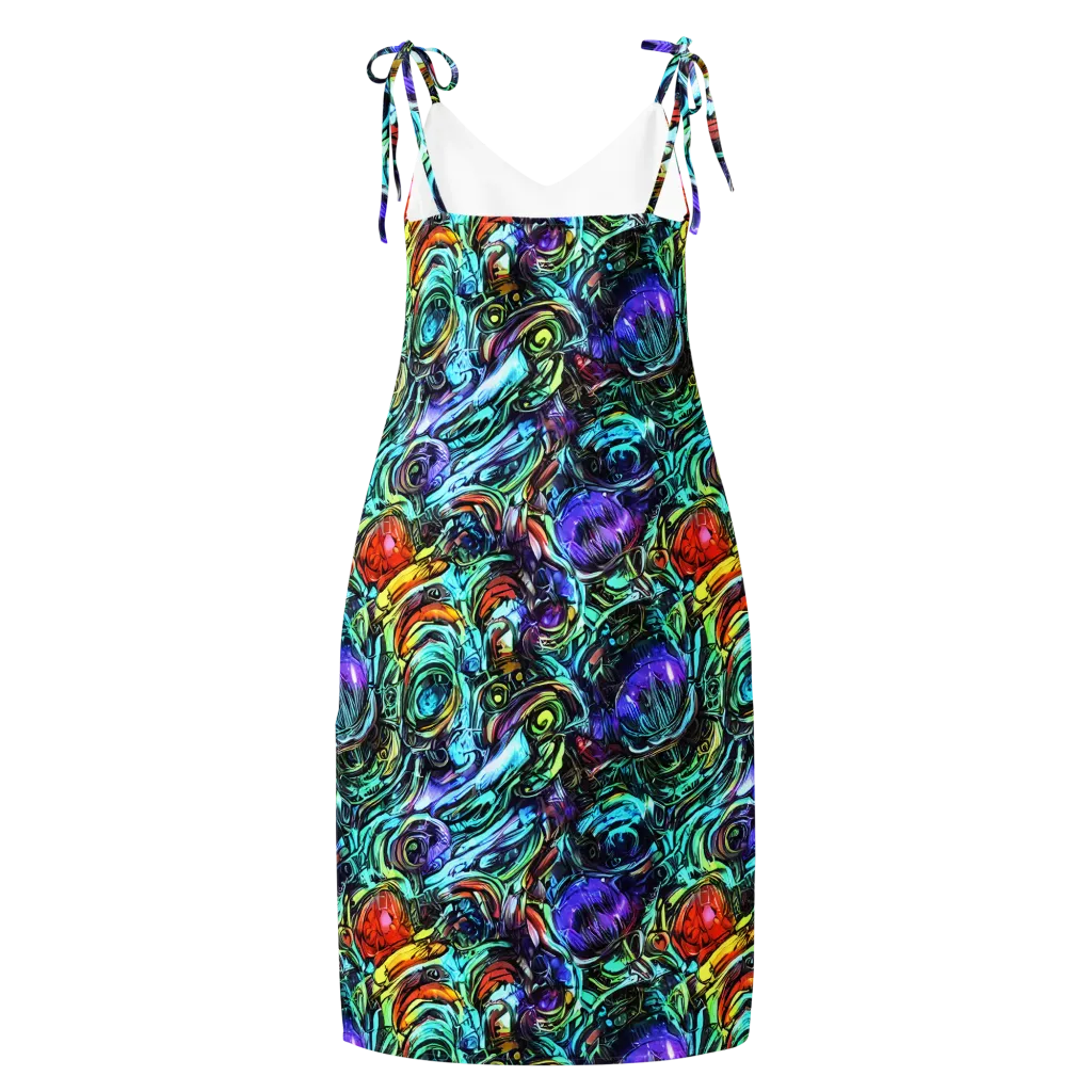 Iridescent Chaos on Slip Dress — Back