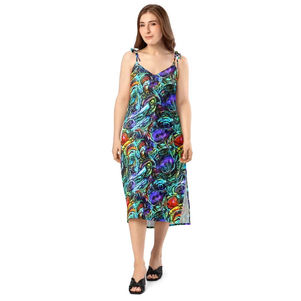Iridescent Chaos on Slip Dress — Front