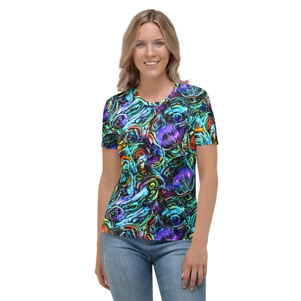Iridescent Chaos on Women's Crew Neck T-Shirt — Front
