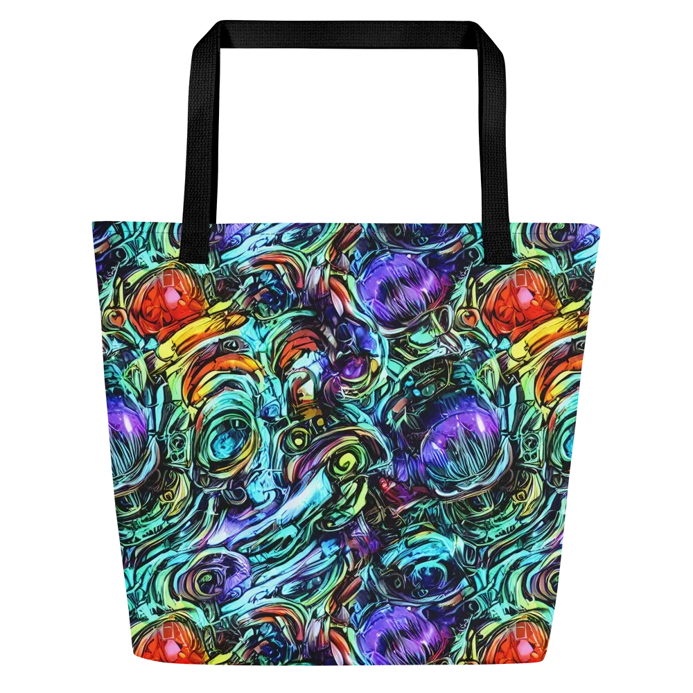 Iridescent Chaos on Large Tote Bag W/ Pocket — Front