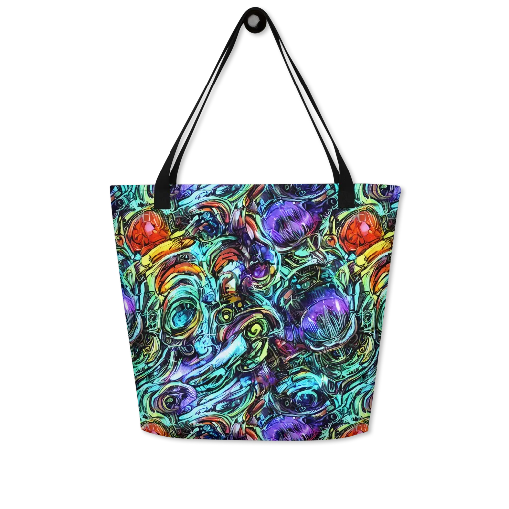 Iridescent Chaos on Large Tote Bag W/ Pocket — Front