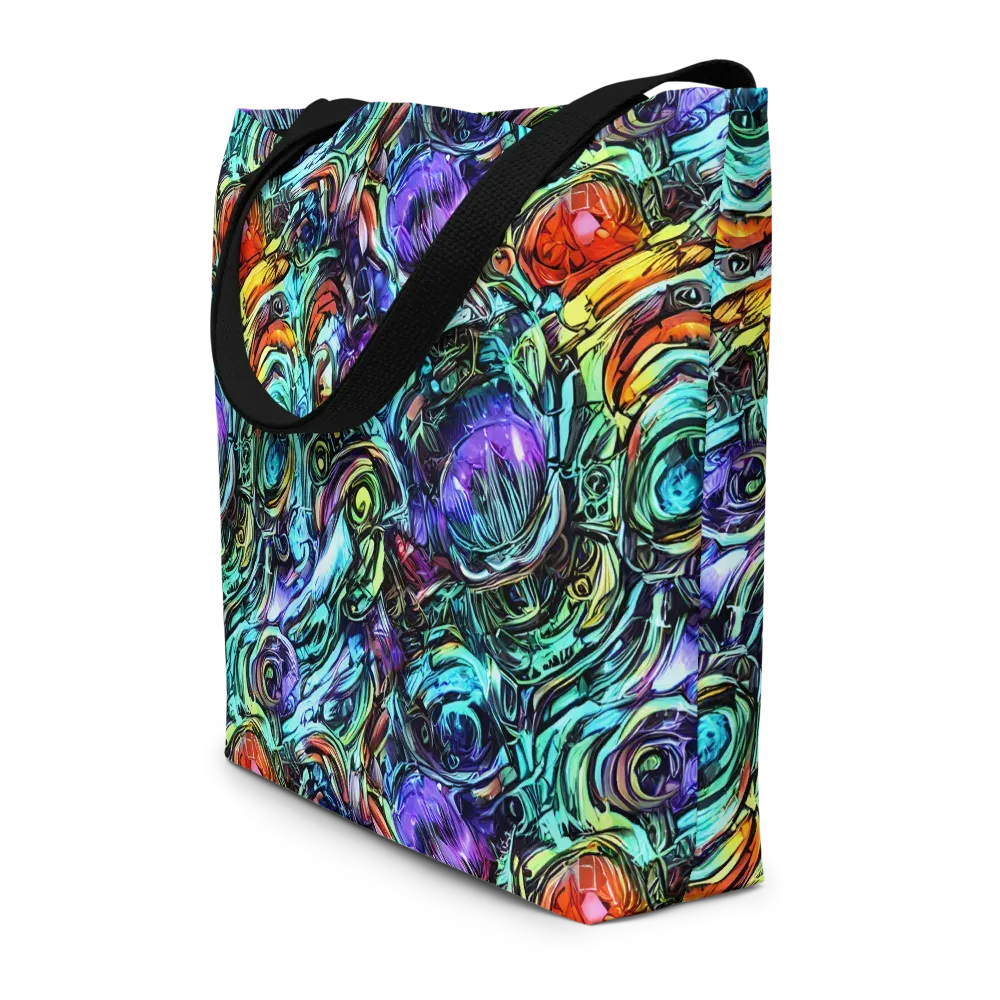 Iridescent Chaos on Large Tote Bag W/ Pocket — Front